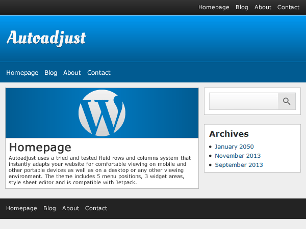 Autoadjust theme websites examples