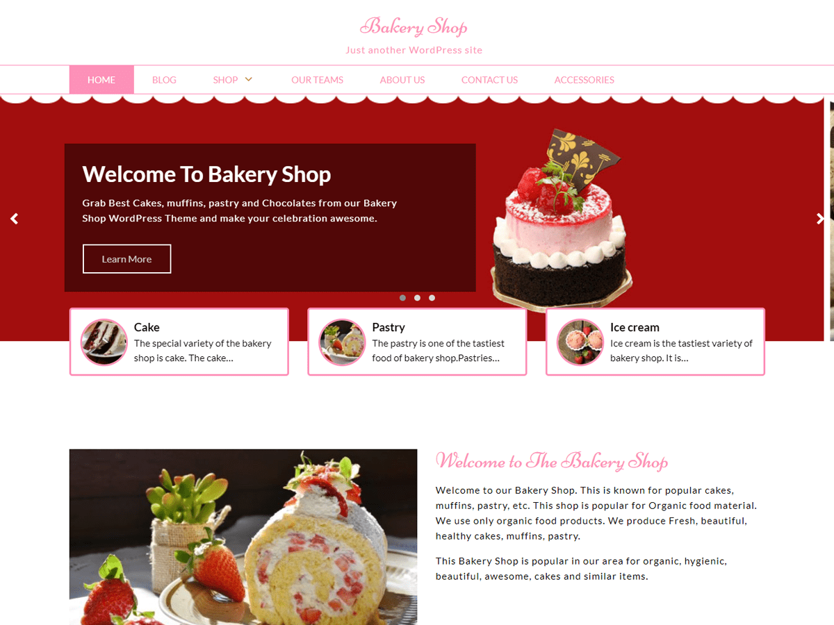 bakery-shop theme websites examples