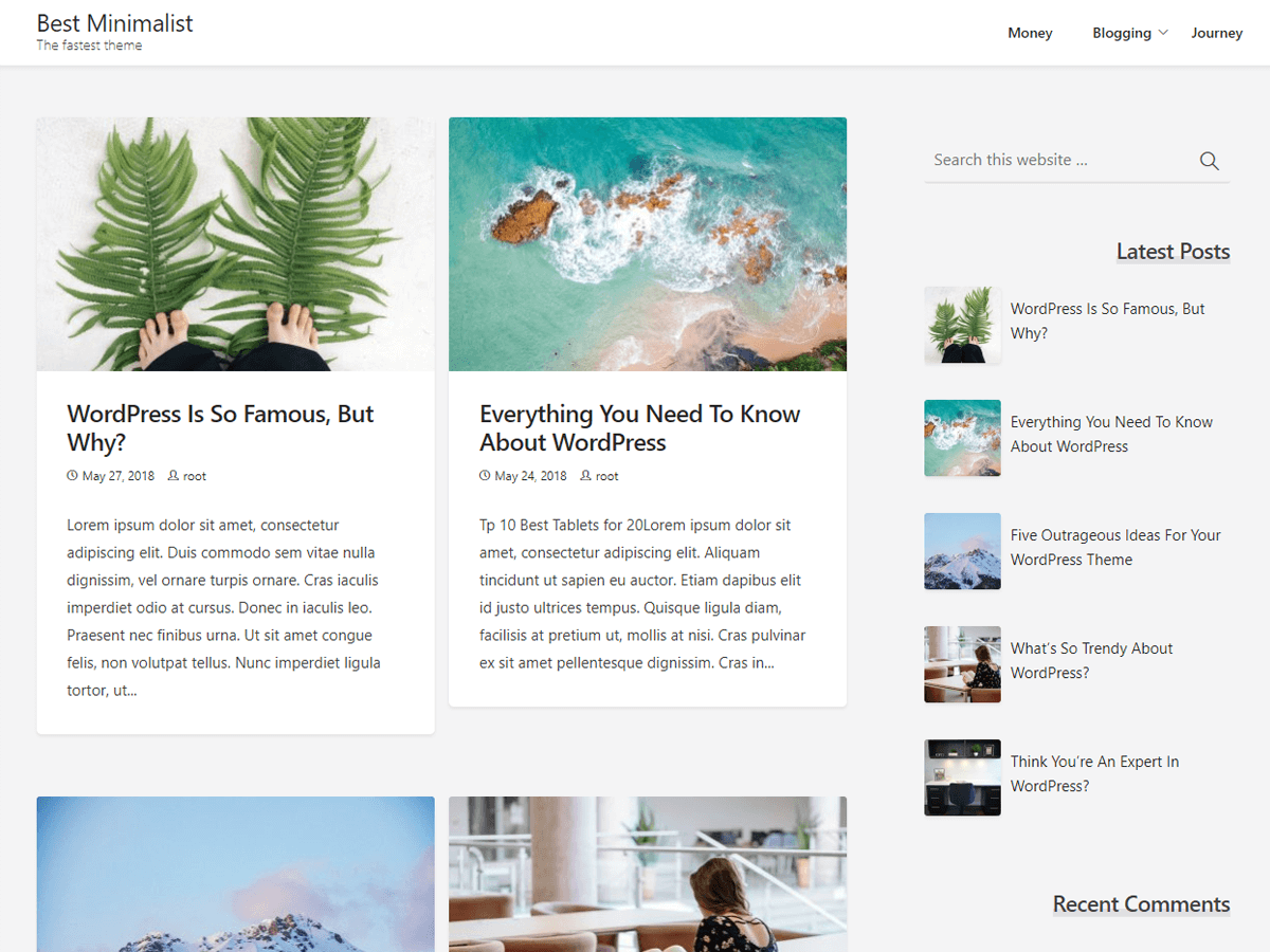 best-minimalist theme websites examples