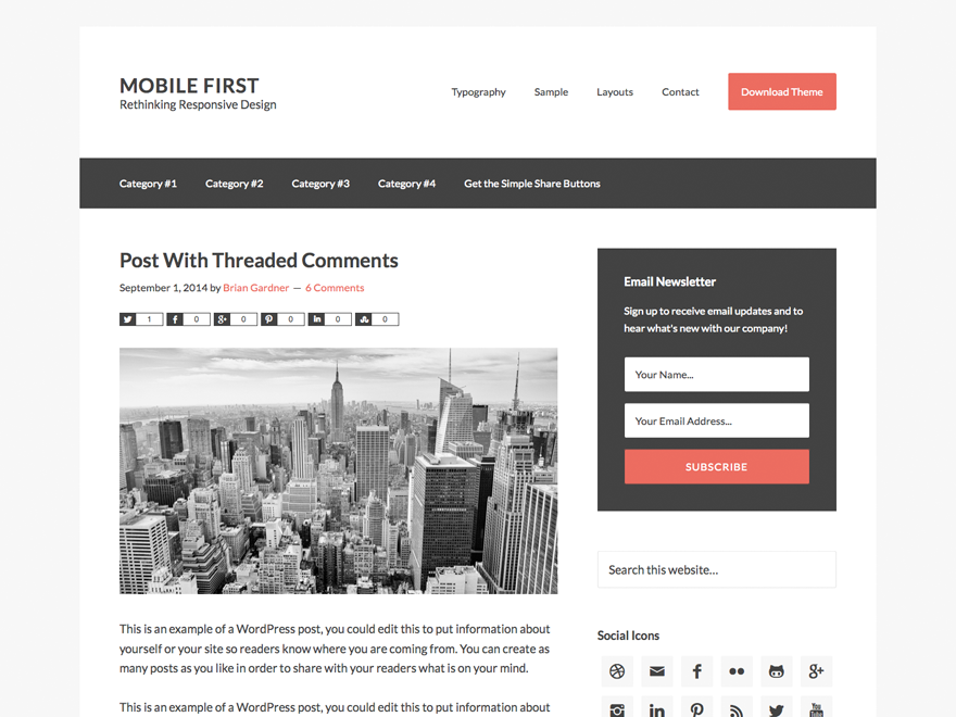 bg-mobile-first-master theme websites examples
