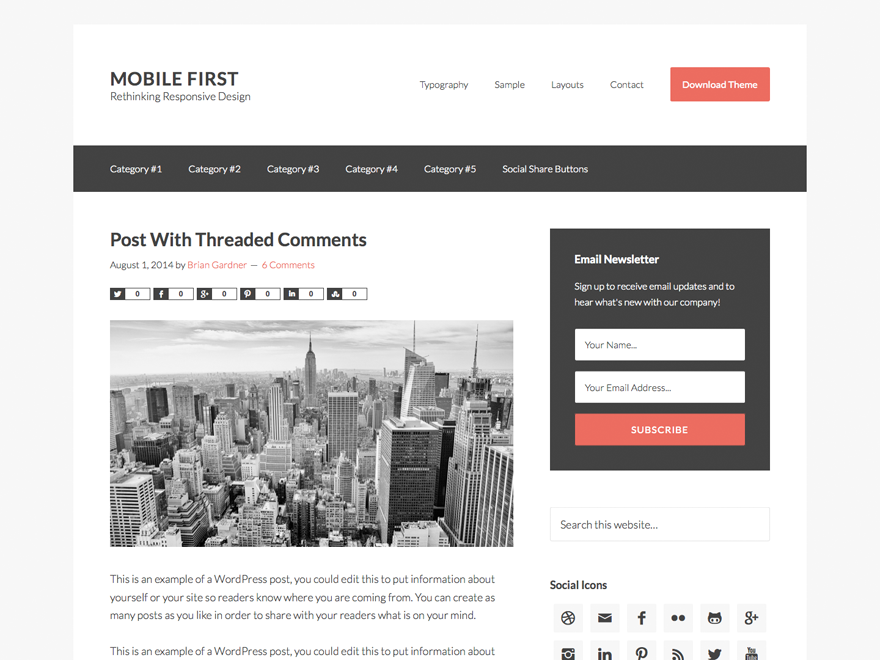 bg-mobile-first theme websites examples