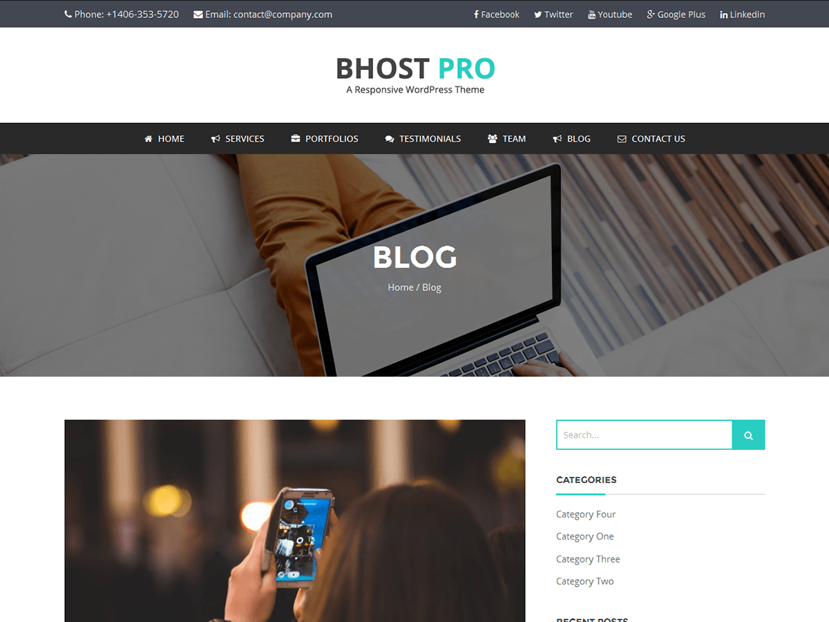 Bhost theme websites examples