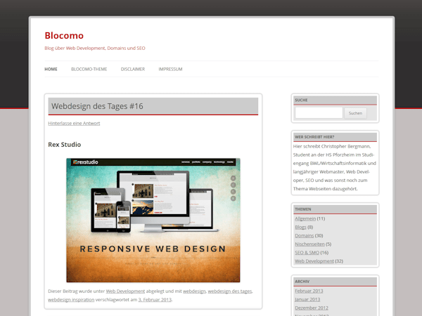 Blocomo theme websites examples
