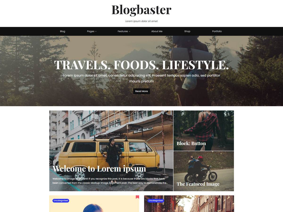 blogbaster theme websites examples