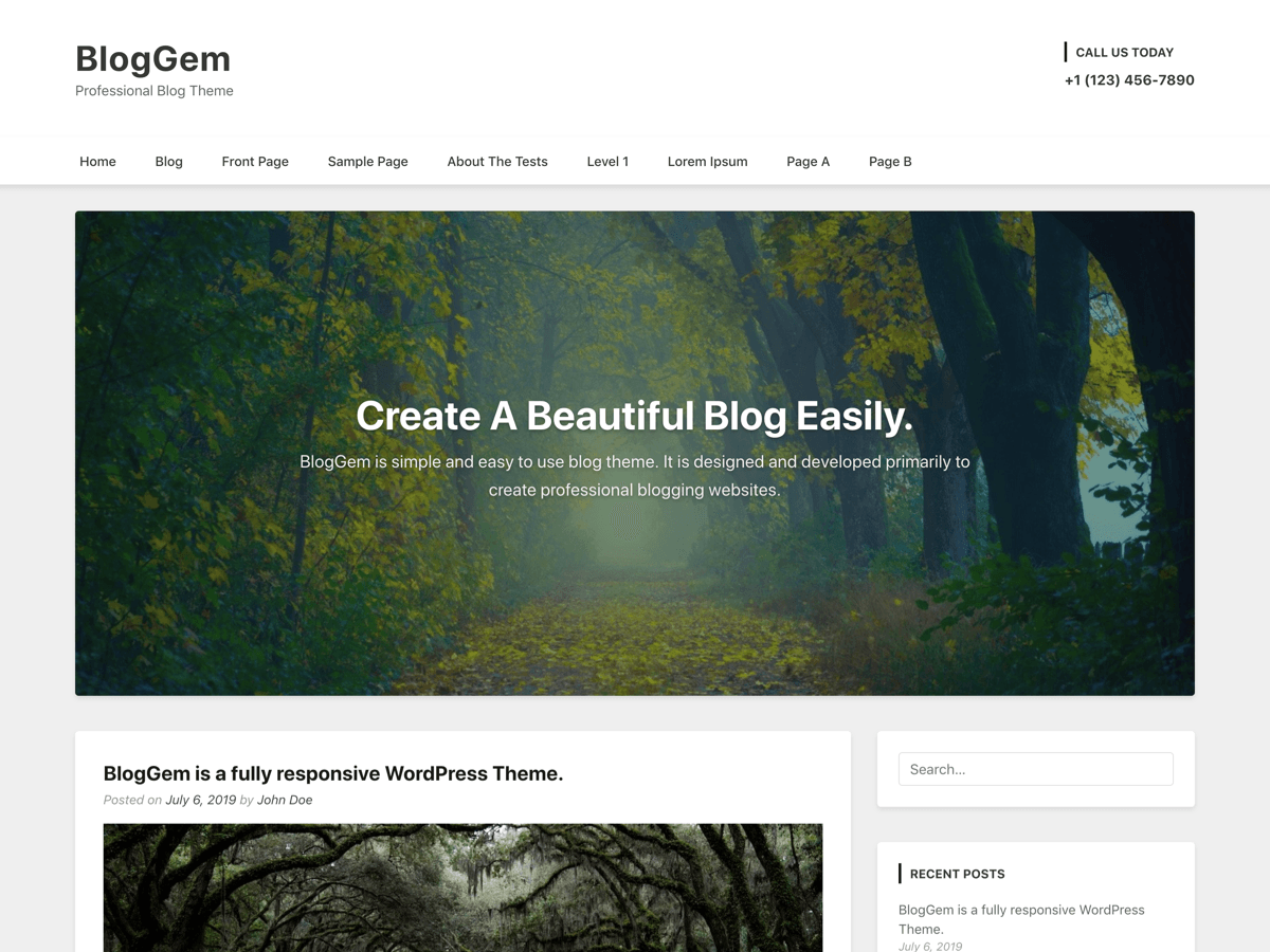 bloggem theme websites examples