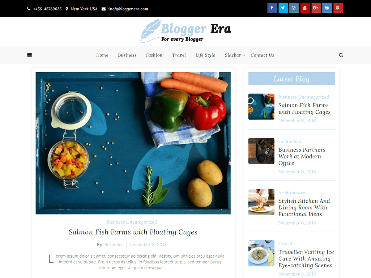 Blogger Era theme websites examples