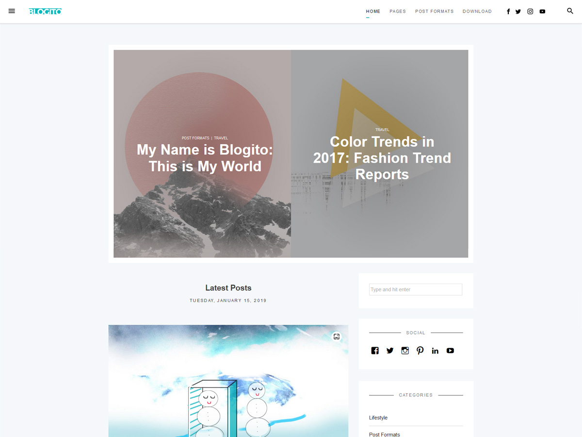 blogito WordPress theme, websites list used blogito theme blogito theme websites examples