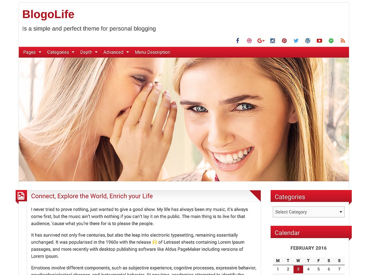 BlogoLife theme websites examples