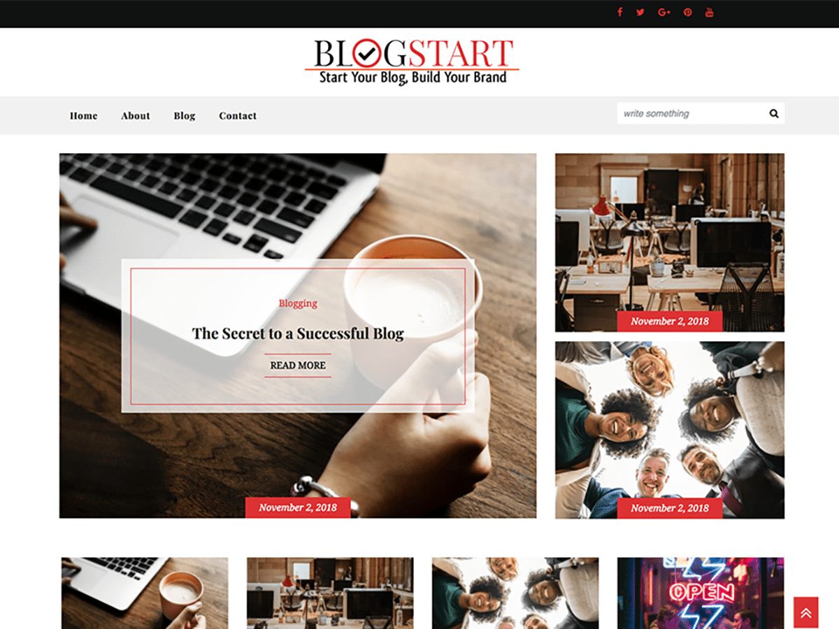 blogstart WordPress theme, websites list used blogstart theme blogstart theme websites examples