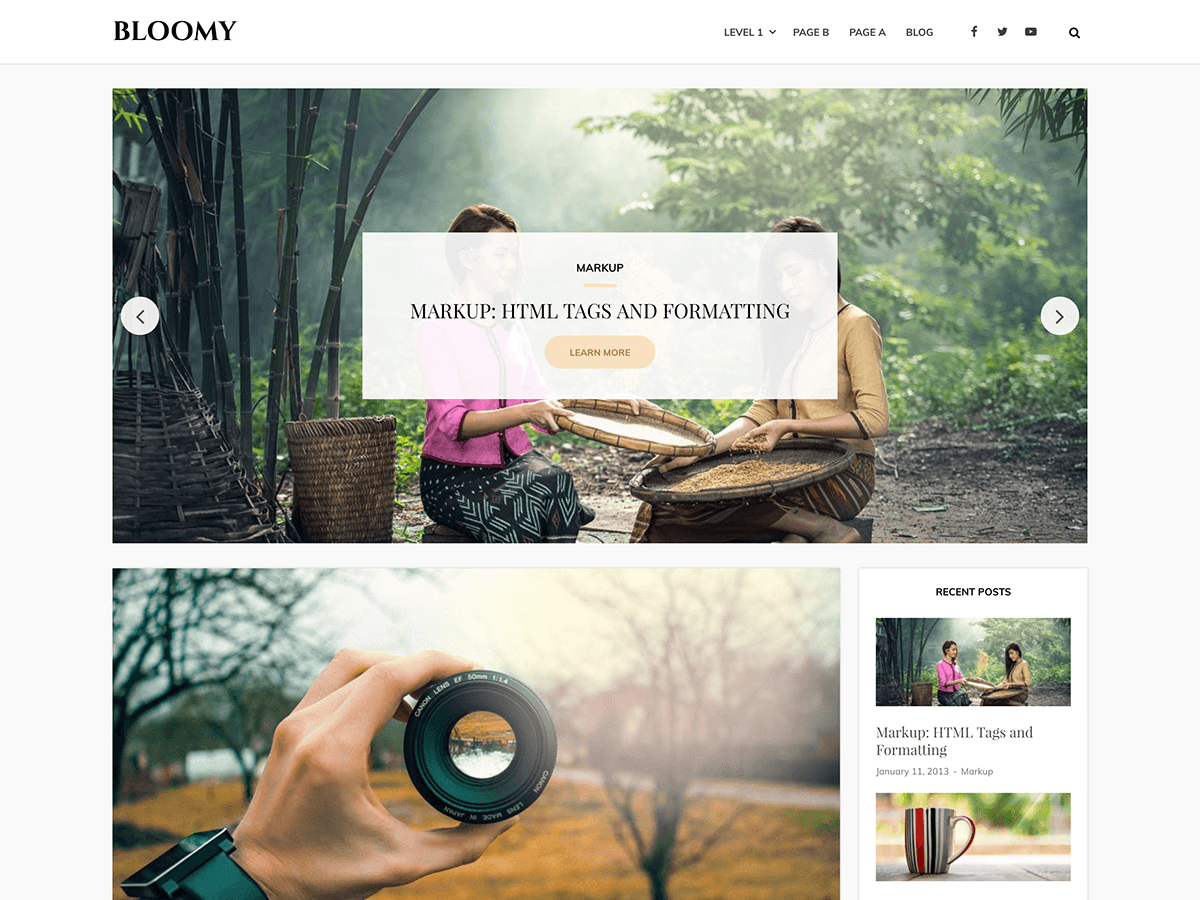bloomy WordPress theme, websites list used bloomy theme bloomy theme websites examples