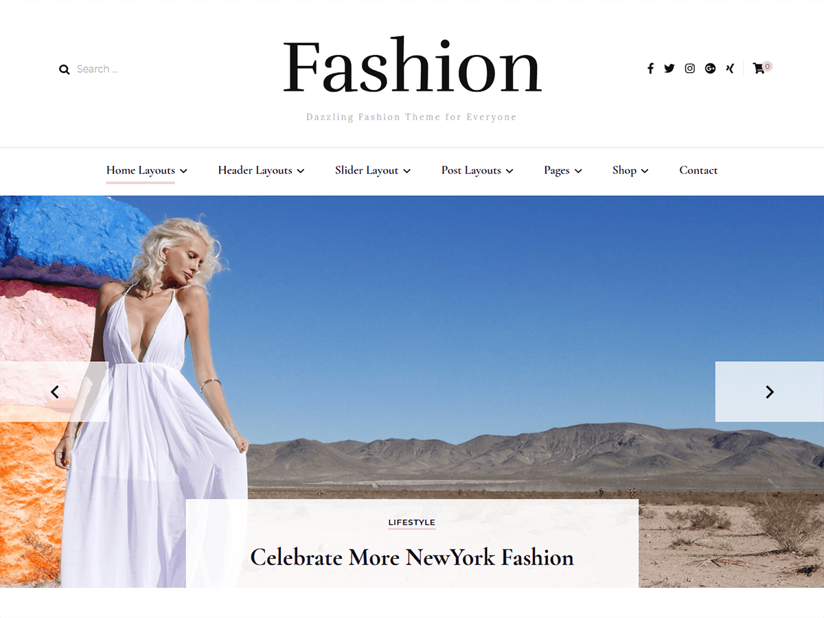 Blossom Fashion website example screenshot