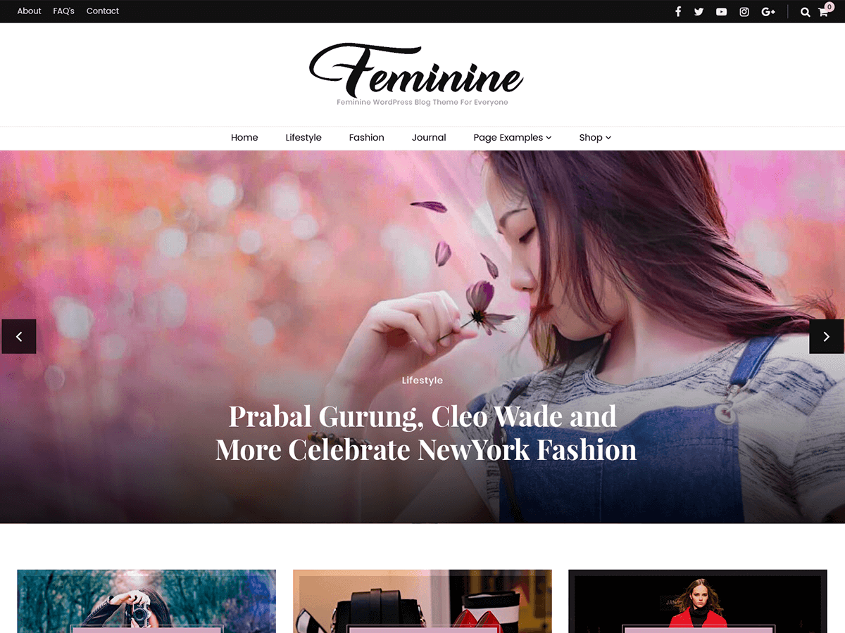 Blossom Feminine website example screenshot