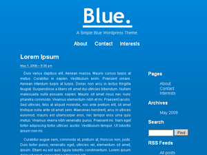 Blue website example screenshot