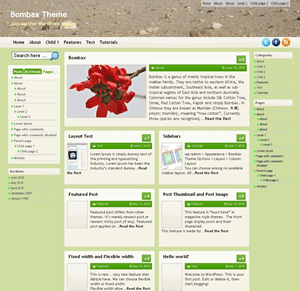 Bombax website example screenshot