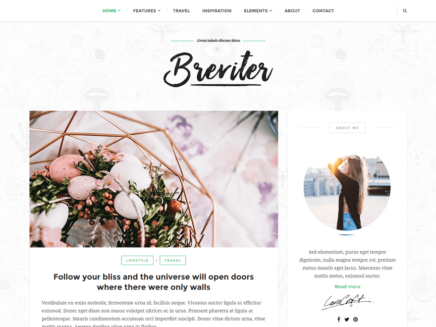 Breviter theme websites examples