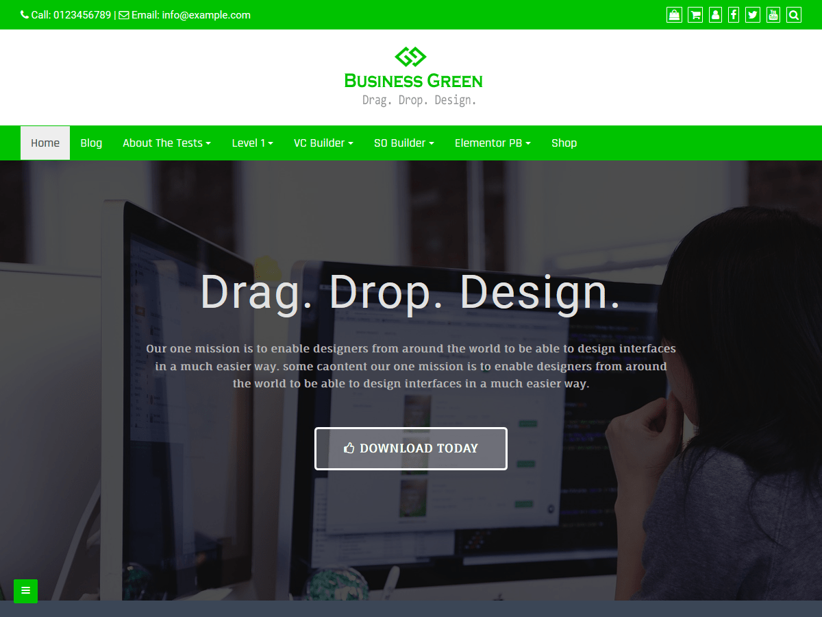 business-green theme websites examples