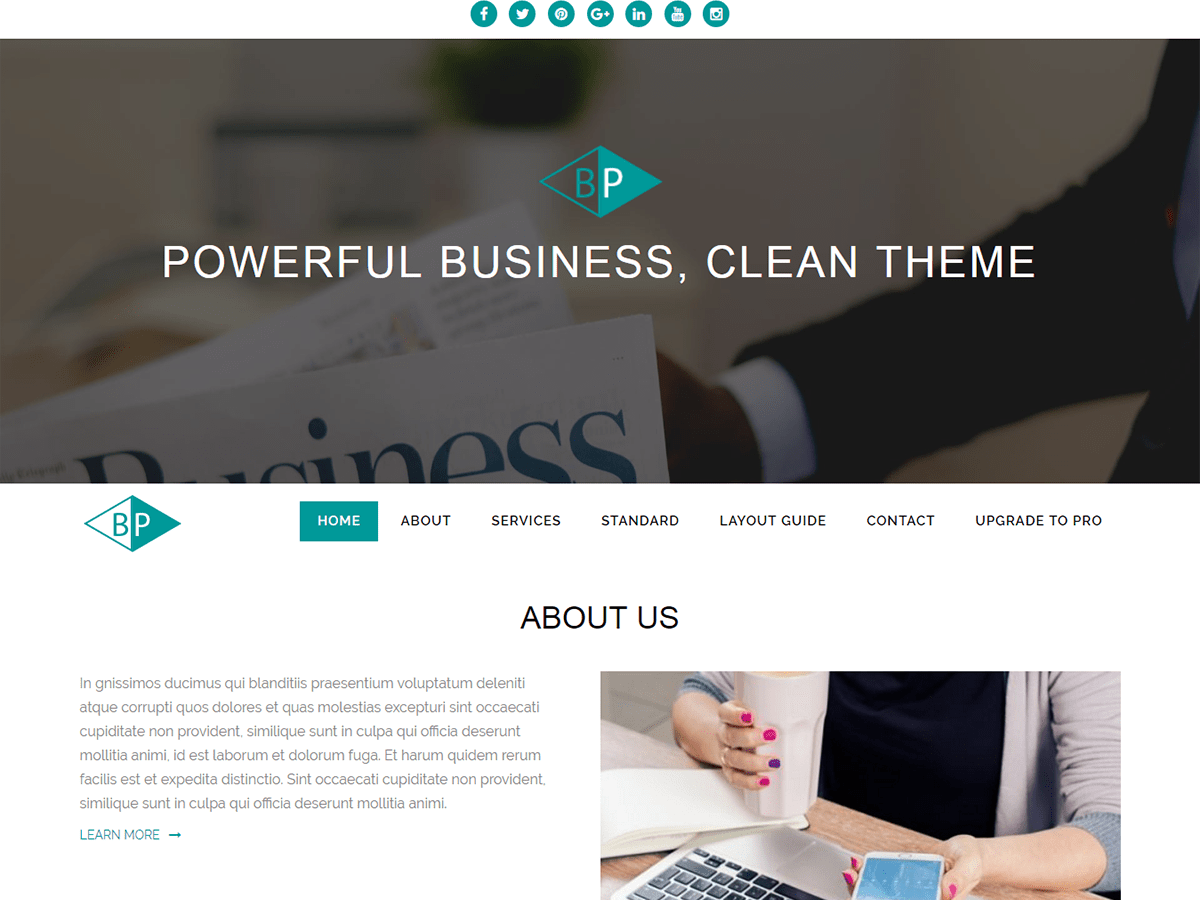 Business Park website example screenshot