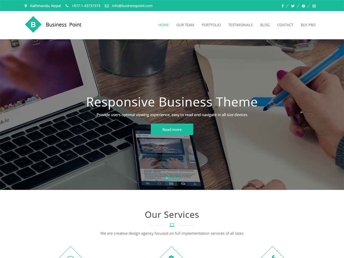Business Point website example screenshot