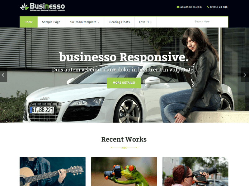 businesso theme websites examples