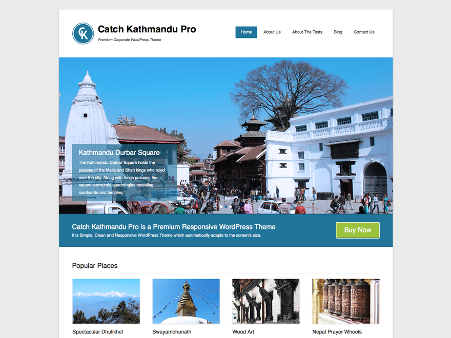 Catch Kathmandu website example screenshot