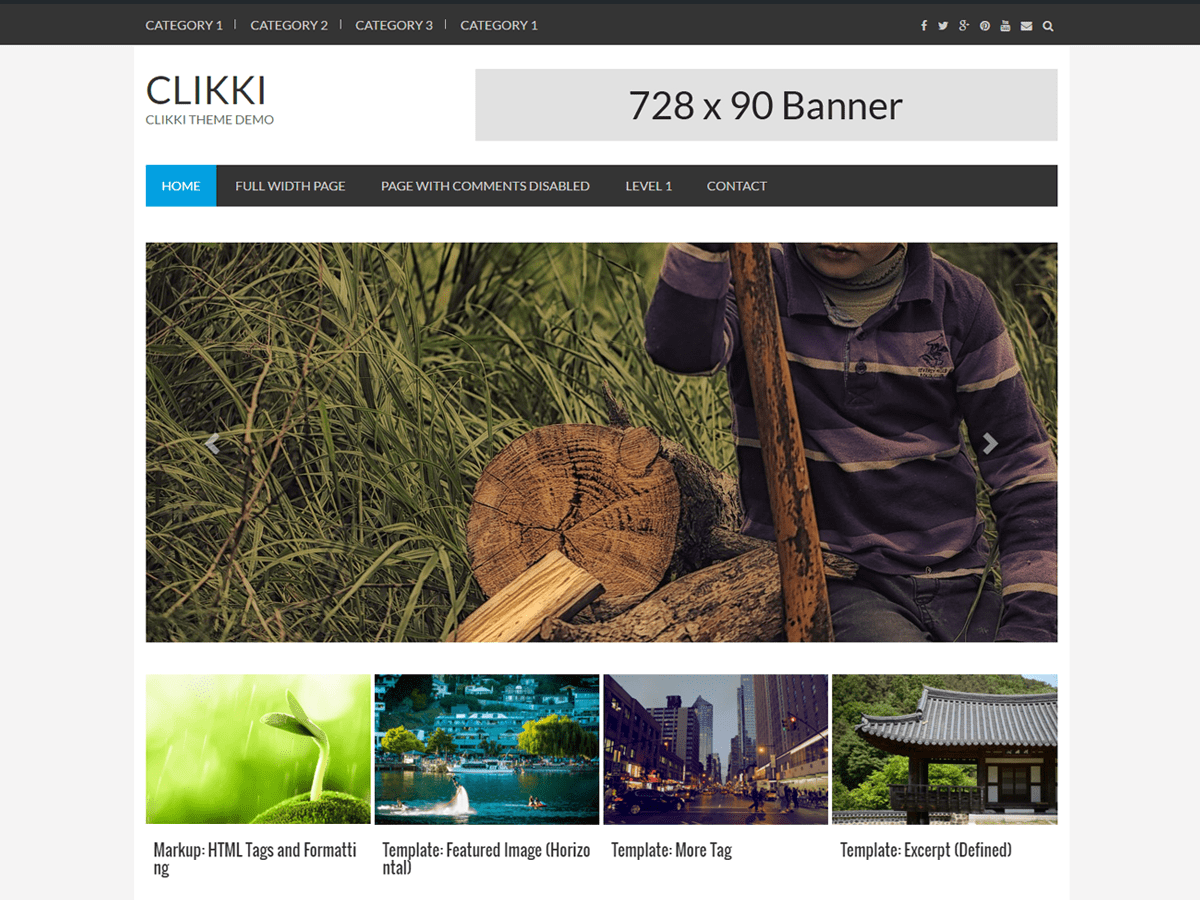 clikki theme websites examples