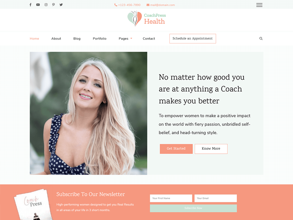 coachpress-health WordPress theme, websites list used coachpress-health theme coachpress-health theme websites examples