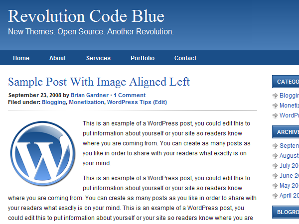 code-blue_20 theme websites examples