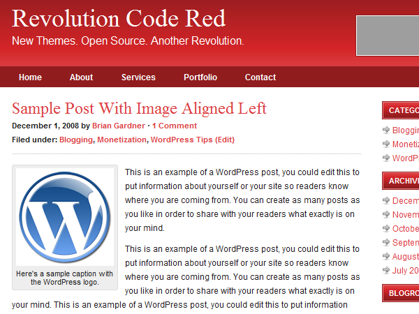 code-red_30 theme websites examples