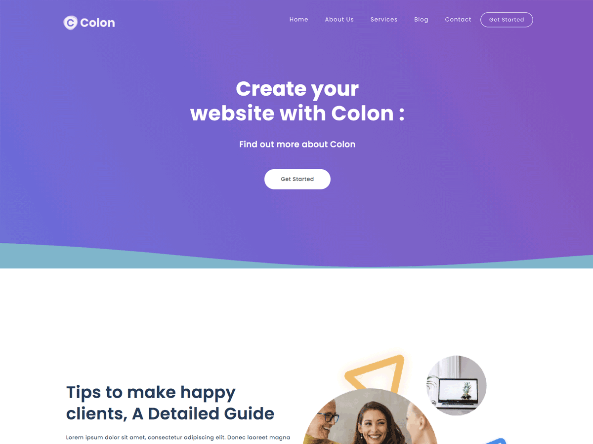 colon theme websites examples