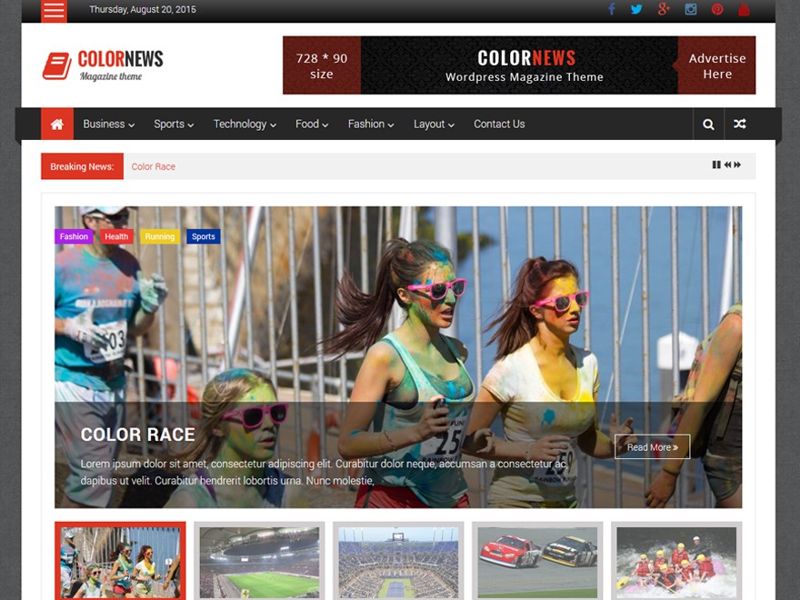 ColorNews website example screenshot