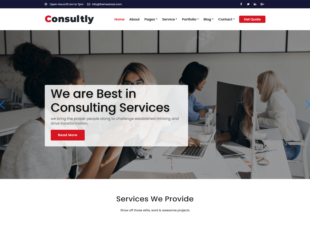 consultly theme websites examples