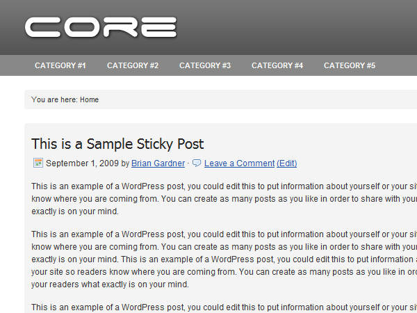 core2 WordPress theme, websites list used core2 theme core2 theme websites examples