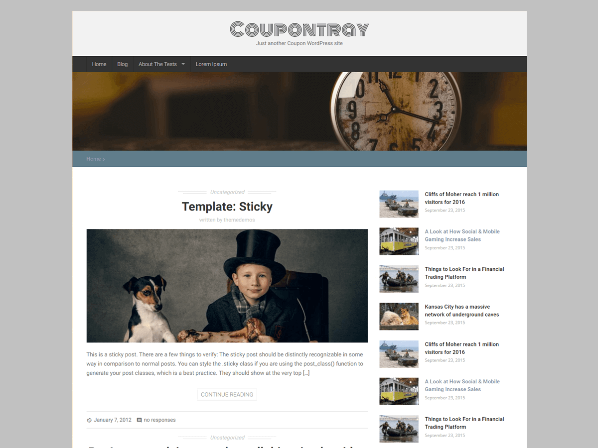 Coupontray website example screenshot