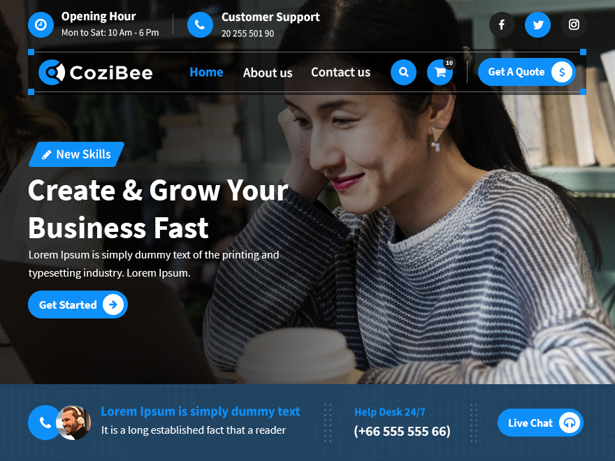 cozibee theme websites examples