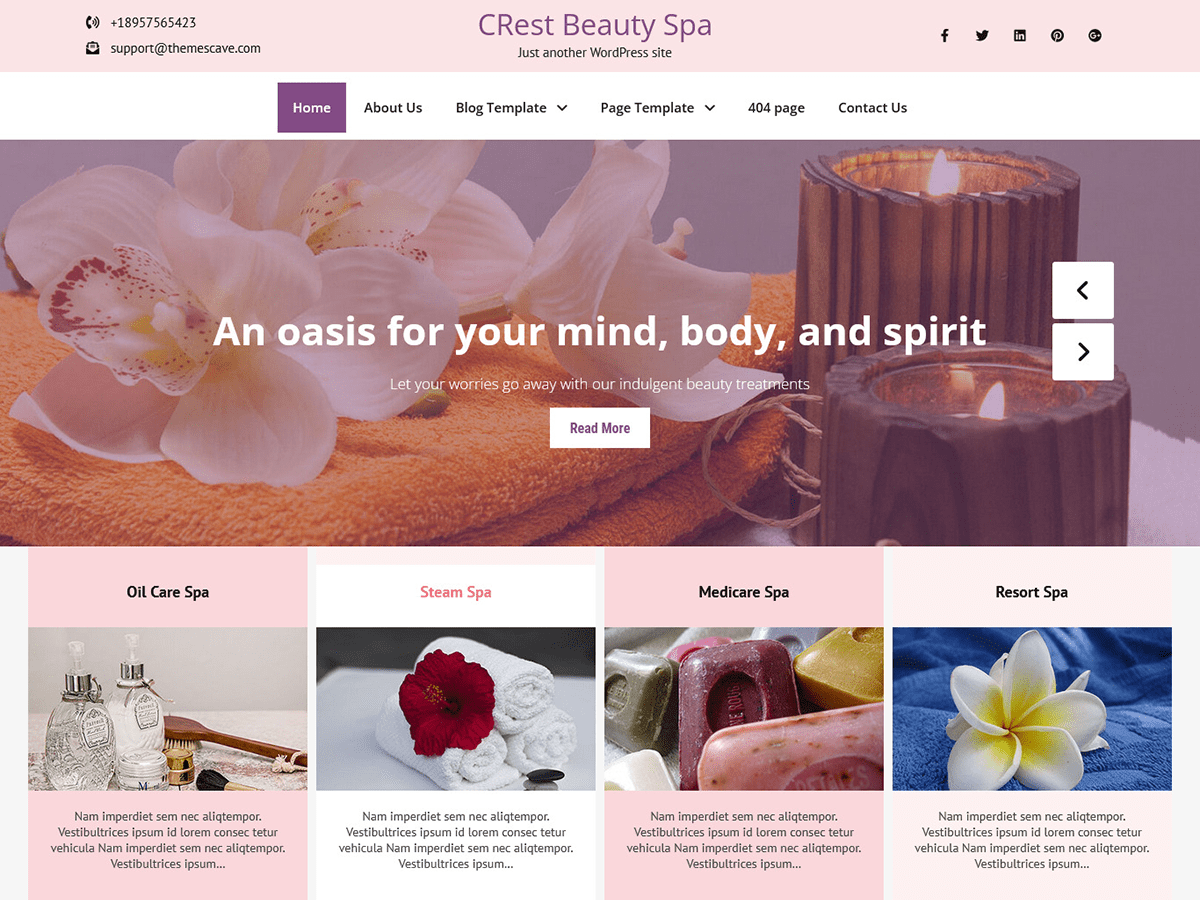 crest-beauty-spa-lite theme websites examples