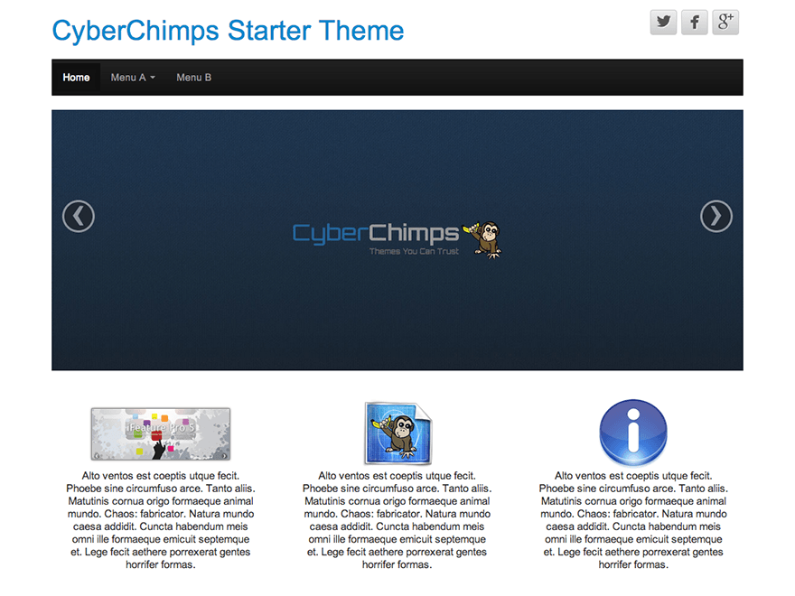 CyberChimps website example screenshot