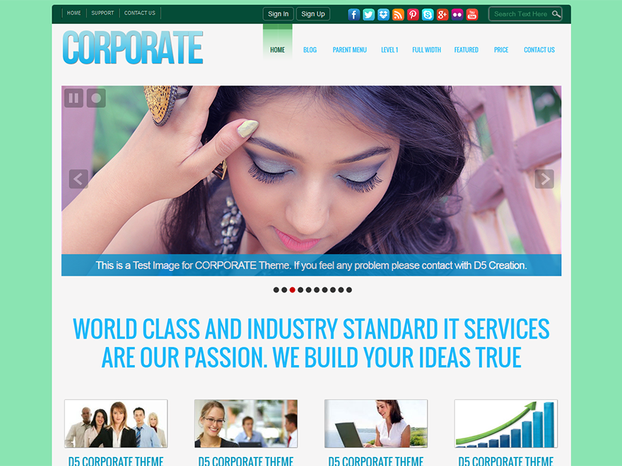 d5-corporate-extend theme websites examples