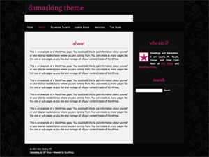 Damasking theme websites examples