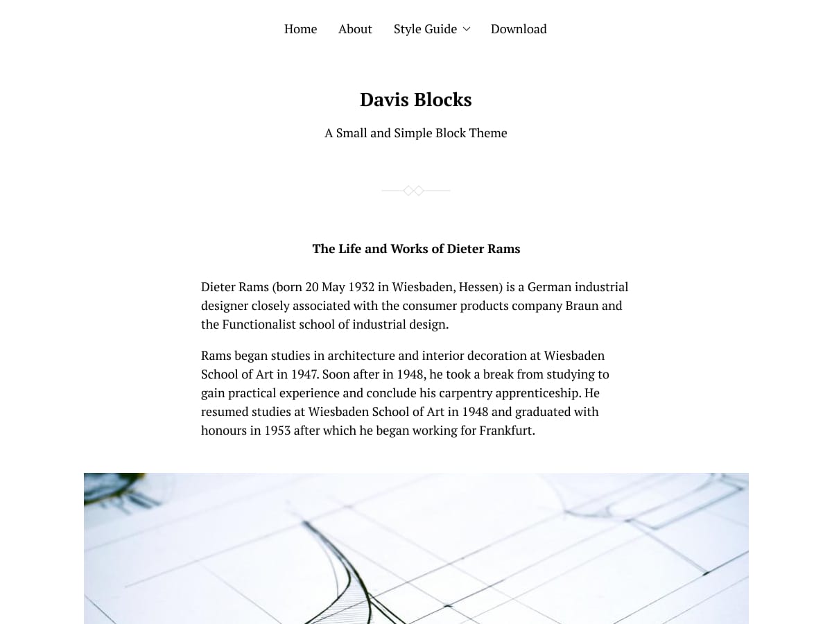 davis-blocks theme websites examples