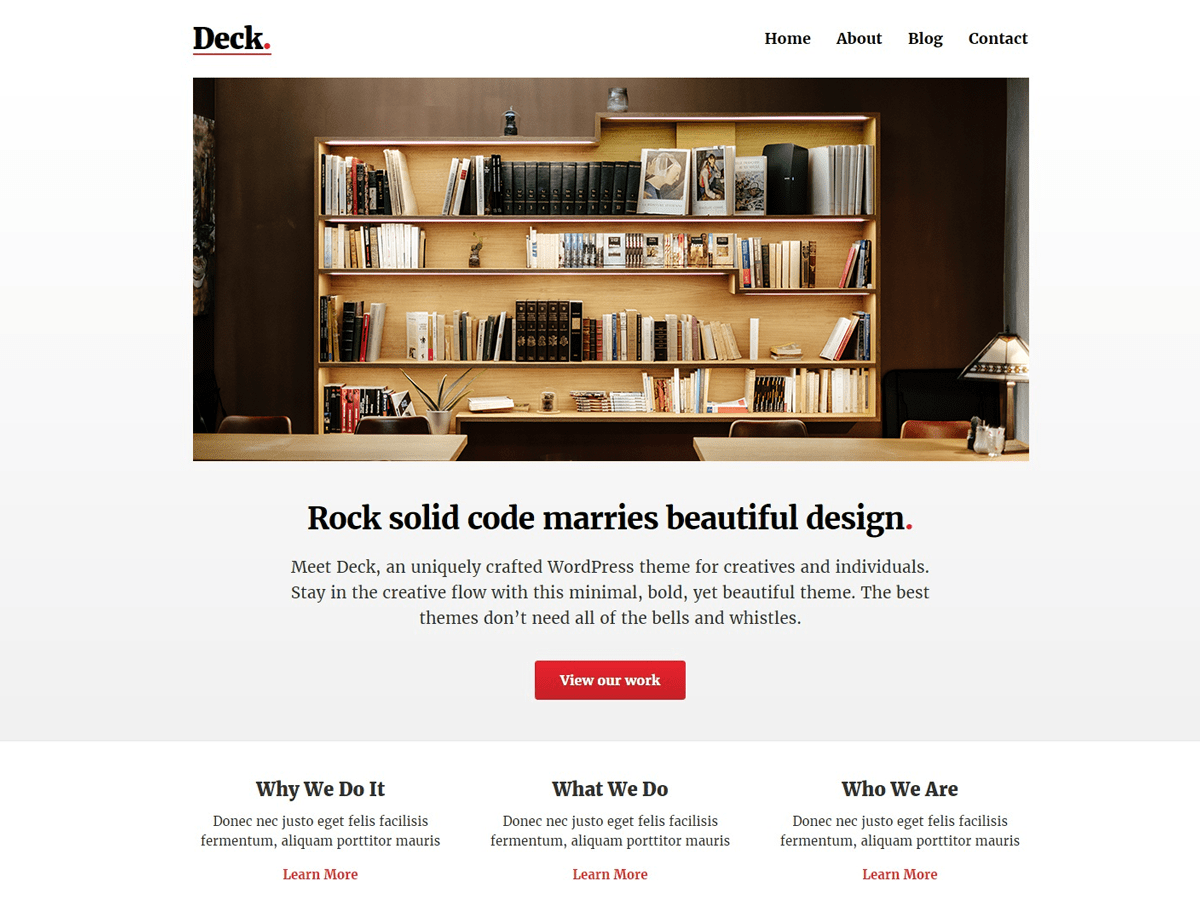 Deck theme websites examples