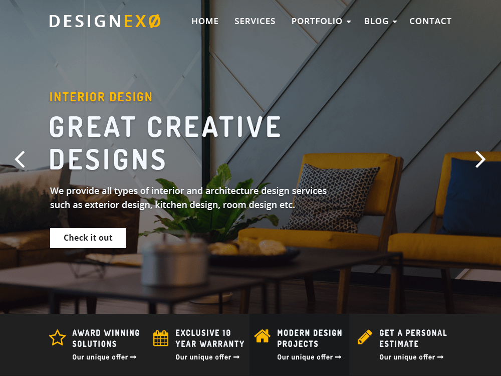 Designexo website example screenshot