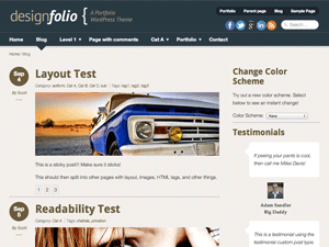 Designfolio website example screenshot