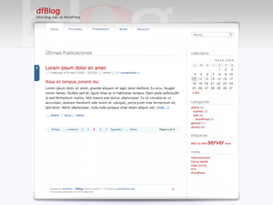 dfBlog website example screenshot
