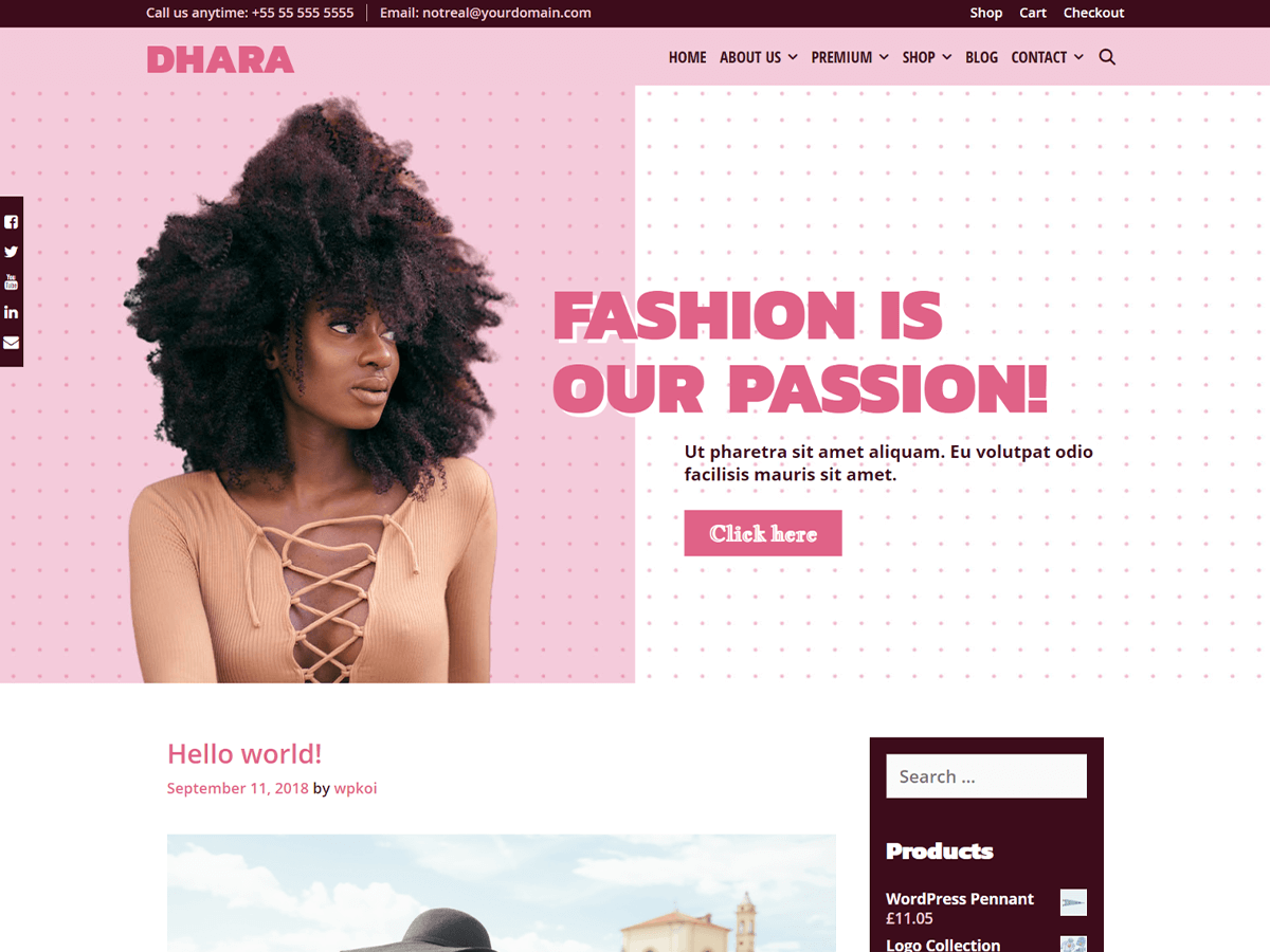 dhara theme websites examples