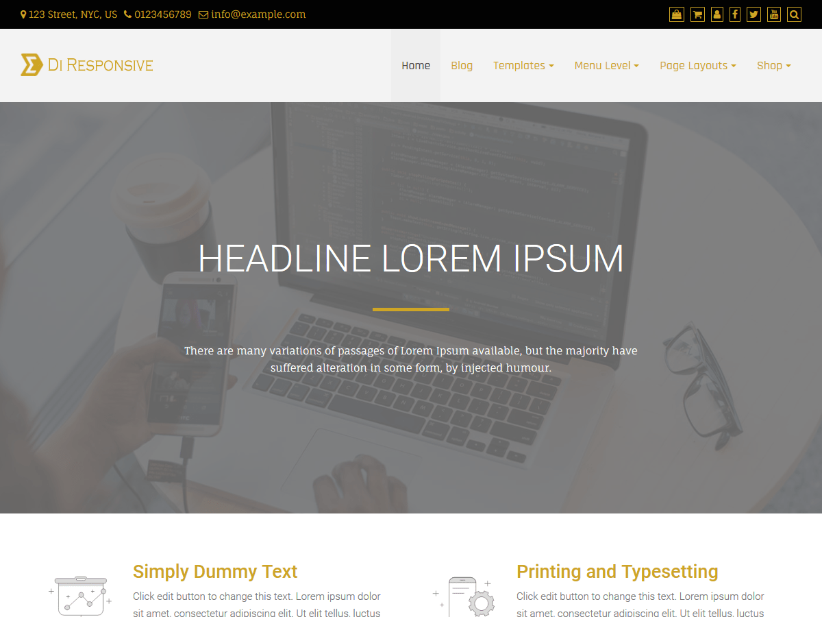 di-responsive theme websites examples