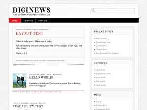 Diginews website example screenshot
