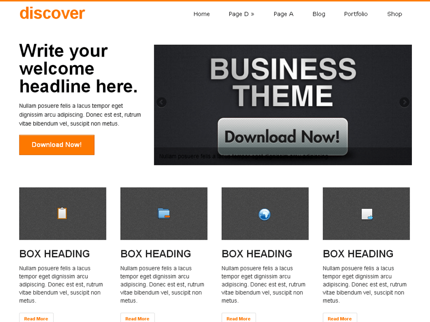 discover theme websites examples