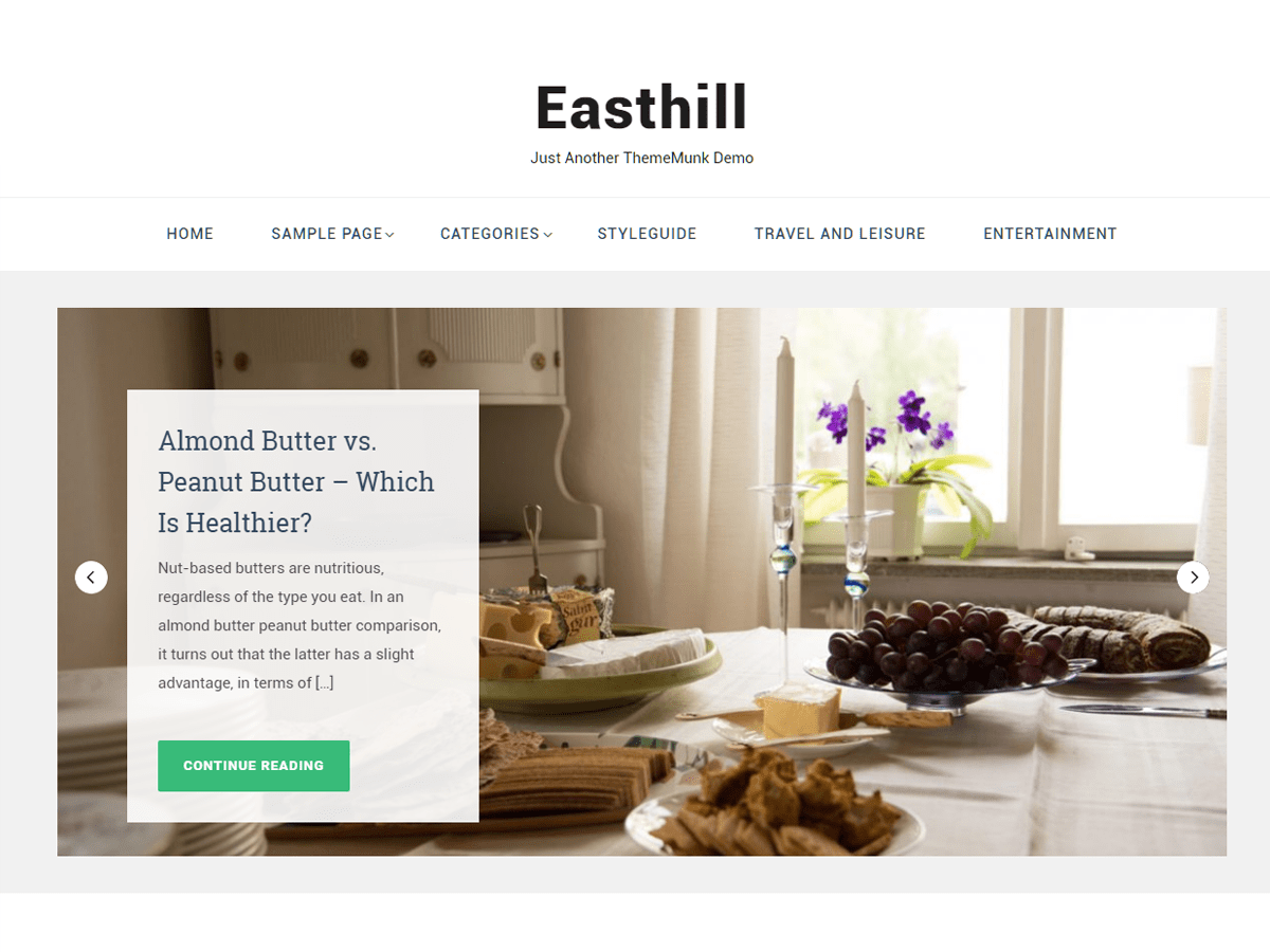 Easthill theme websites examples