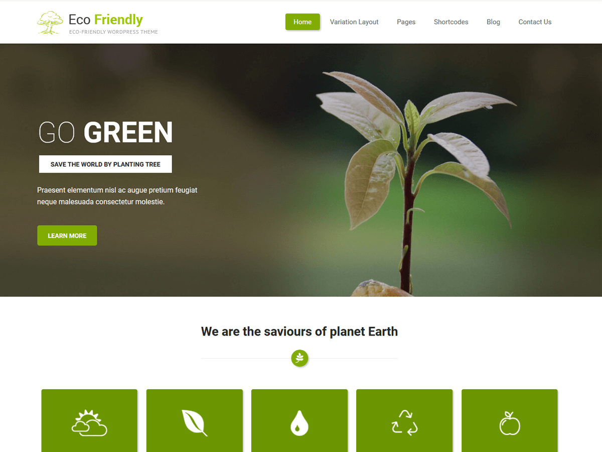 eco-friendly-lite theme websites examples