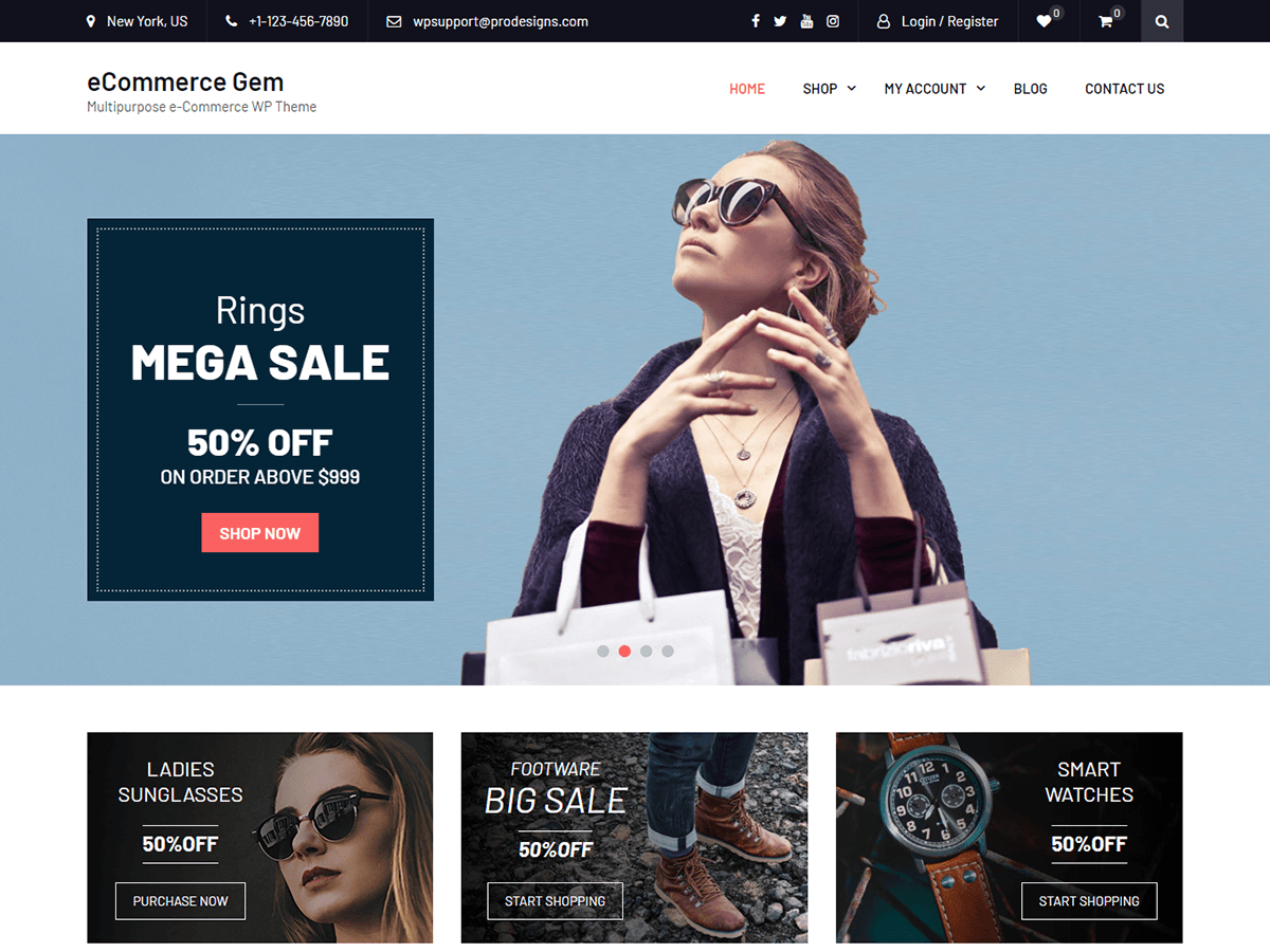 ecommerce-gem theme websites examples